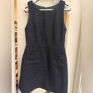 Monteau‎ Dark Blue Sparkle Tweed Mini Dress!!
